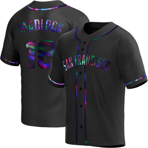 Men's San Francisco Giants Bill Madlock Replica Black Holographic Alternate Jersey