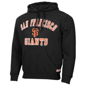 Men's San Francisco Giants Black Stitches Fastball Fleece Pullover Hoodie -