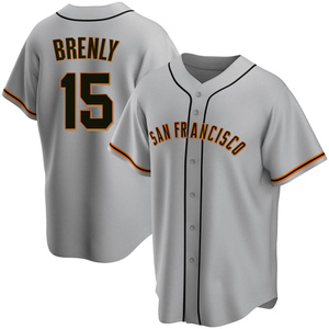 Men's San Francisco Giants Bob Brenly Replica Gray Road Jersey