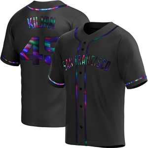 Men's San Francisco Giants Caleb Kilian Replica Black Holographic Alternate Jersey