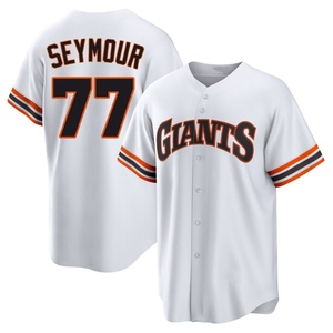 Men's San Francisco Giants Carson Seymour Limited White Throwback Cooperstown Collection Jersey