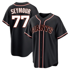 Men's San Francisco Giants Carson Seymour Replica Black Fashion Out Jersey