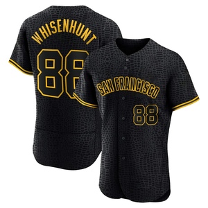 Men's San Francisco Giants Carson Whisenhunt Authentic Black Snake Skin City Jersey