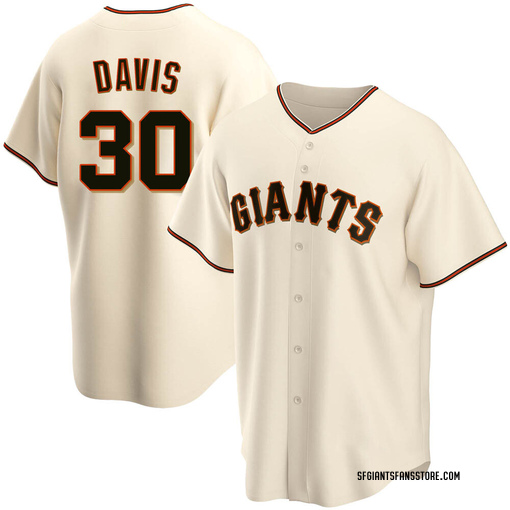 Men's San Francisco Giants Chili Davis Replica Cream Home Jersey