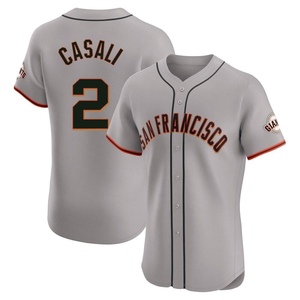 Men's San Francisco Giants Curt Casali Elite Gray Road Jersey