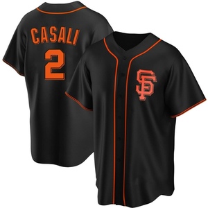 Men's San Francisco Giants Curt Casali Replica Black Alternate Jersey