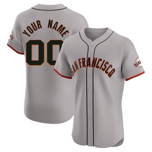 Men's San Francisco Giants Custom Elite Gray Road Jersey