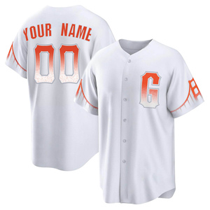 Men's San Francisco Giants Custom Replica White 2021 City Connect Jersey