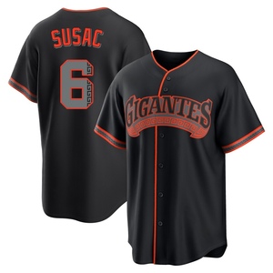 Men's San Francisco Giants Daniel Susac Replica Black Alternate Jersey