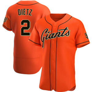 Men's San Francisco Giants Dick Dietz Authentic Orange Alternate Jersey
