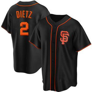 Men's San Francisco Giants Dick Dietz Replica Black Alternate Jersey