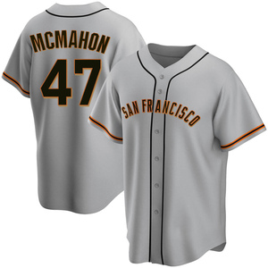 Men's San Francisco Giants Don Mcmahon Replica Gray Road Jersey