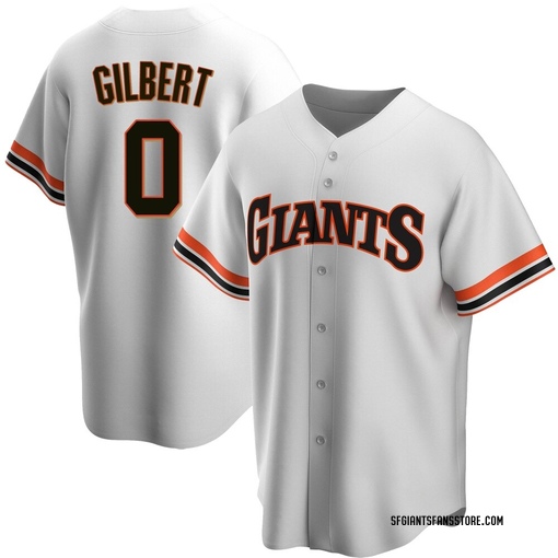 Men's San Francisco Giants Drew Gilbert Replica White Home Cooperstown Collection Jersey