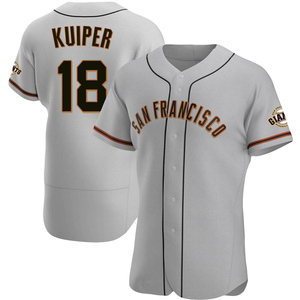 Men's San Francisco Giants Duane Kuiper Authentic Gray Road Jersey