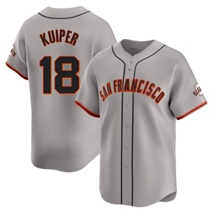 Men's San Francisco Giants Duane Kuiper Limited Gray Away Jersey
