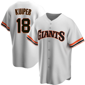 Men's San Francisco Giants Duane Kuiper Replica White Home Cooperstown Collection Jersey