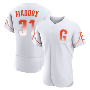 Men's San Francisco Giants Garry Maddox Authentic White 2021 City Connect Jersey
