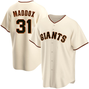 Men's San Francisco Giants Garry Maddox Replica Cream Home Jersey