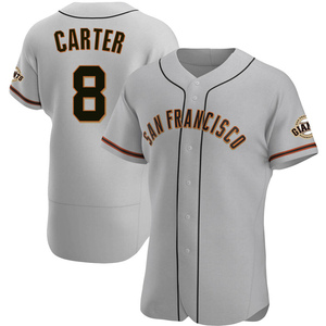 Men's San Francisco Giants Gary Carter Authentic Gray Road Jersey