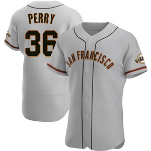 Men's San Francisco Giants Gaylord Perry Authentic Gray Road Jersey