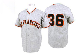 Men's San Francisco Giants Gaylord Perry Authentic Grey 1962 Throwback Jersey