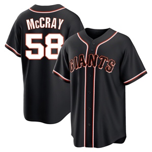 Men's San Francisco Giants Grant McCray Replica Black Fashion Out Jersey