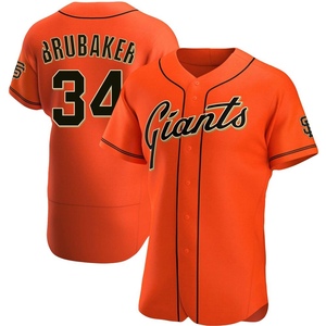 Men's San Francisco Giants JT Brubaker Authentic Orange Alternate Jersey
