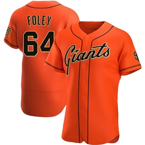 Men's San Francisco Giants Jason Foley Authentic Orange Alternate Jersey