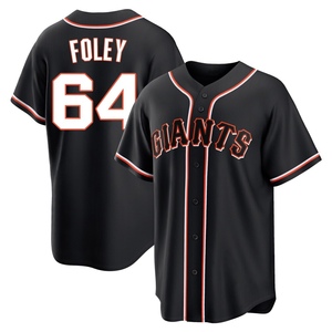 Men's San Francisco Giants Jason Foley Replica Black Fashion Out Jersey