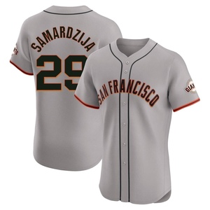 Men's San Francisco Giants Jeff Samardzija Elite Gray Road Jersey