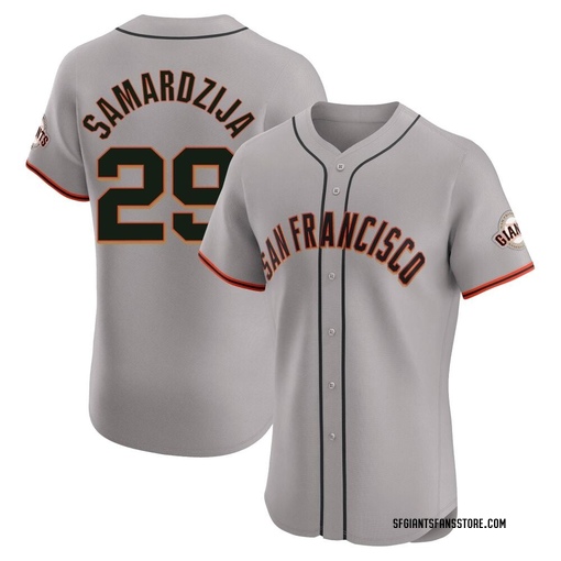 Men's San Francisco Giants Jeff Samardzija Elite Gray Road Jersey