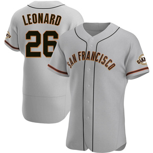 Men's San Francisco Giants Jeffrey Leonard Authentic Gray Road Jersey