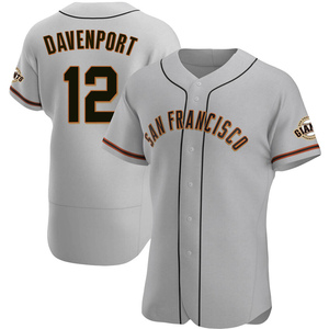 Men's San Francisco Giants Jim Davenport Authentic Gray Road Jersey