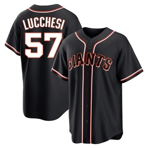 Men's San Francisco Giants Joey Lucchesi Replica Black Fashion Out Jersey