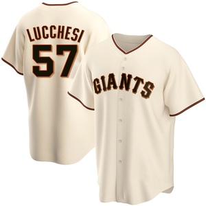 Men's San Francisco Giants Joey Lucchesi Replica Cream Home Jersey