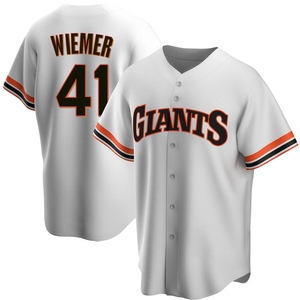 Men's San Francisco Giants Joey Wiemer Replica White Home Cooperstown Collection Jersey