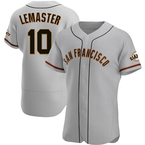 Men's San Francisco Giants Johnnie Lemaster Authentic Gray Road Jersey