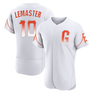 Men's San Francisco Giants Johnnie Lemaster Authentic White 2021 City Connect Jersey