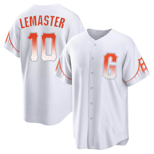Men's San Francisco Giants Johnnie Lemaster Replica White 2021 City Connect Jersey
