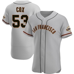 Men's San Francisco Giants Jonah Cox Authentic Gray Road Jersey