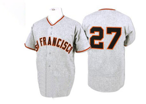 Men's San Francisco Giants Juan Marichal Authentic Grey 1962 Throwback Jersey