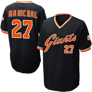 Men's San Francisco Giants Juan Marichal Replica Black Throwback Jersey