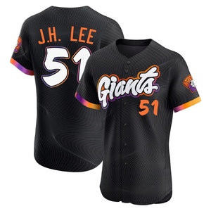 Men's San Francisco Giants Jung Hoo Lee Elite Anthracite 2025 City Connect Jersey