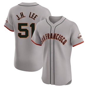 Men's San Francisco Giants Jung Hoo Lee Elite Gray Road Jersey