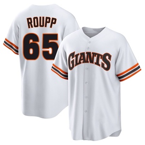 Men's San Francisco Giants Landen Roupp Limited White Throwback Cooperstown Collection Jersey