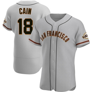 Men's San Francisco Giants Matt Cain Authentic Gray Road Jersey