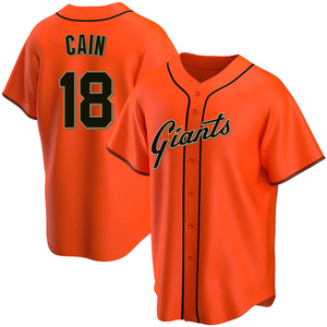 Men's San Francisco Giants Matt Cain Replica Orange Alternate Jersey