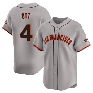 Men's San Francisco Giants Mel Ott Limited Gray Away Jersey