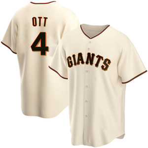 Men's San Francisco Giants Mel Ott Replica Cream Home Jersey
