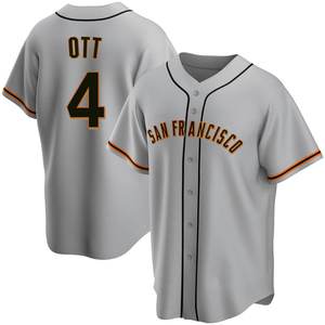 Men's San Francisco Giants Mel Ott Replica Gray Road Jersey